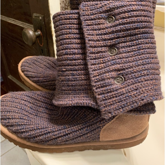 UGG Australia sweater boots deep purple, color with brown, blue - Picture 13 of 14